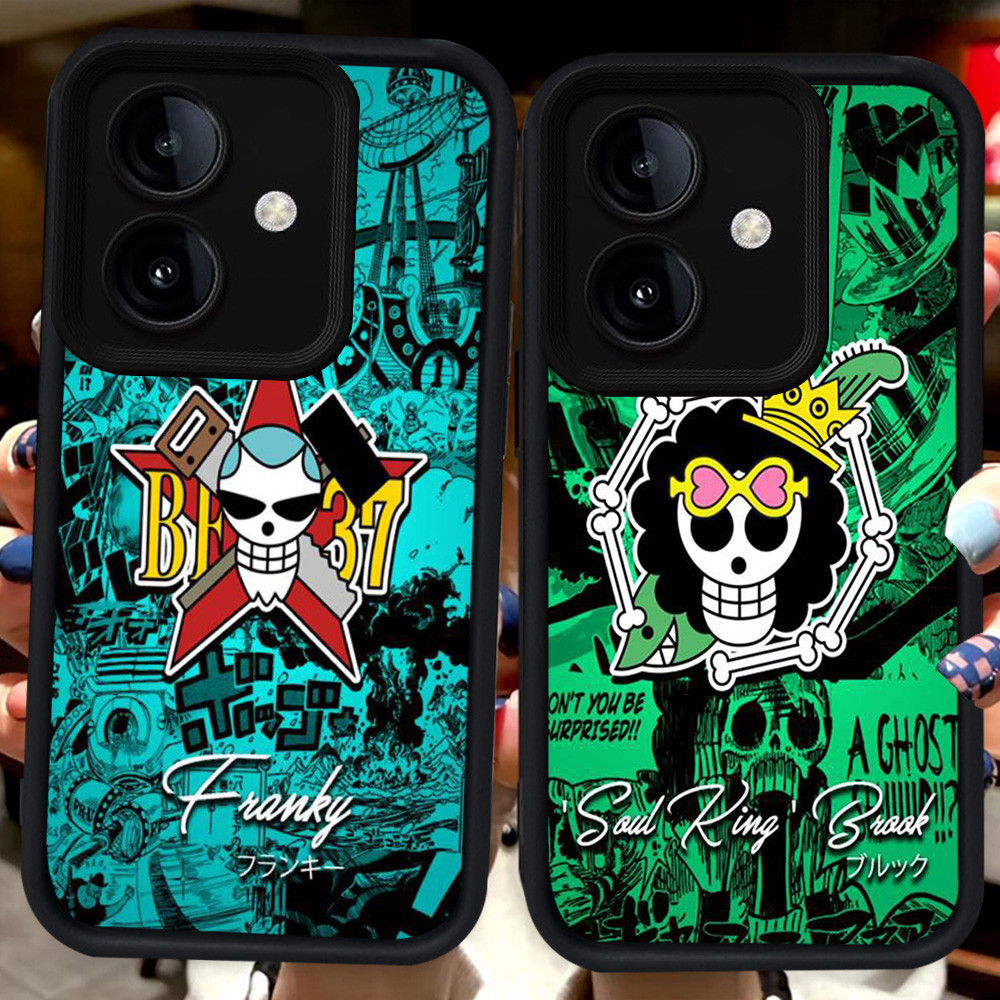 ปลอกสีดําสําหรับ OPPO A3 A3X A79 A5 A5X Pro 5G H129 One Piece Luffy