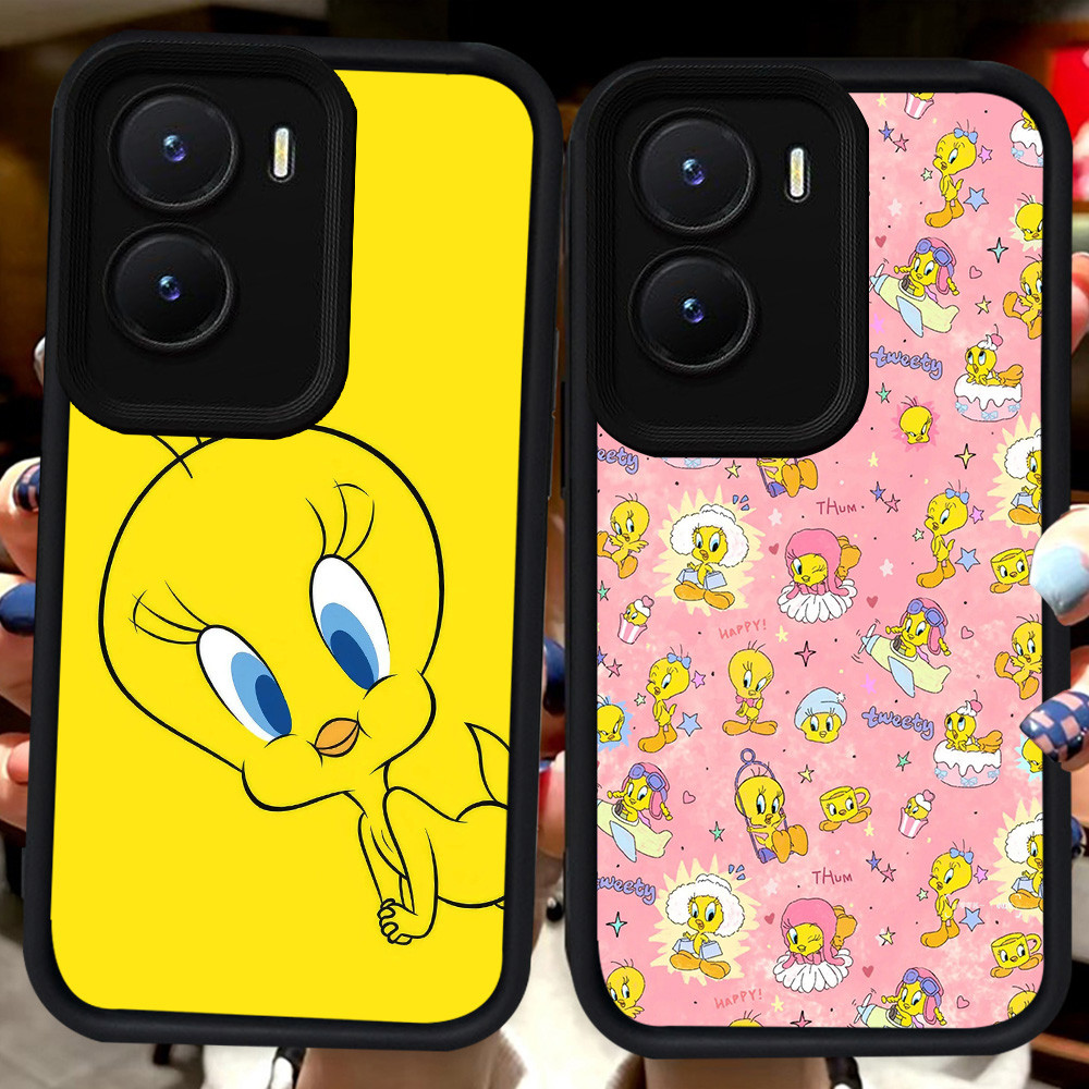 ปลอกสีดําสําหรับ VIVO Y15a Y75 Y55 Y35 Y56 iQOO 13 Z10 T4 Z9X Z9 Y22s Y16 Y15s Y22 Y01 5G H121 Twety