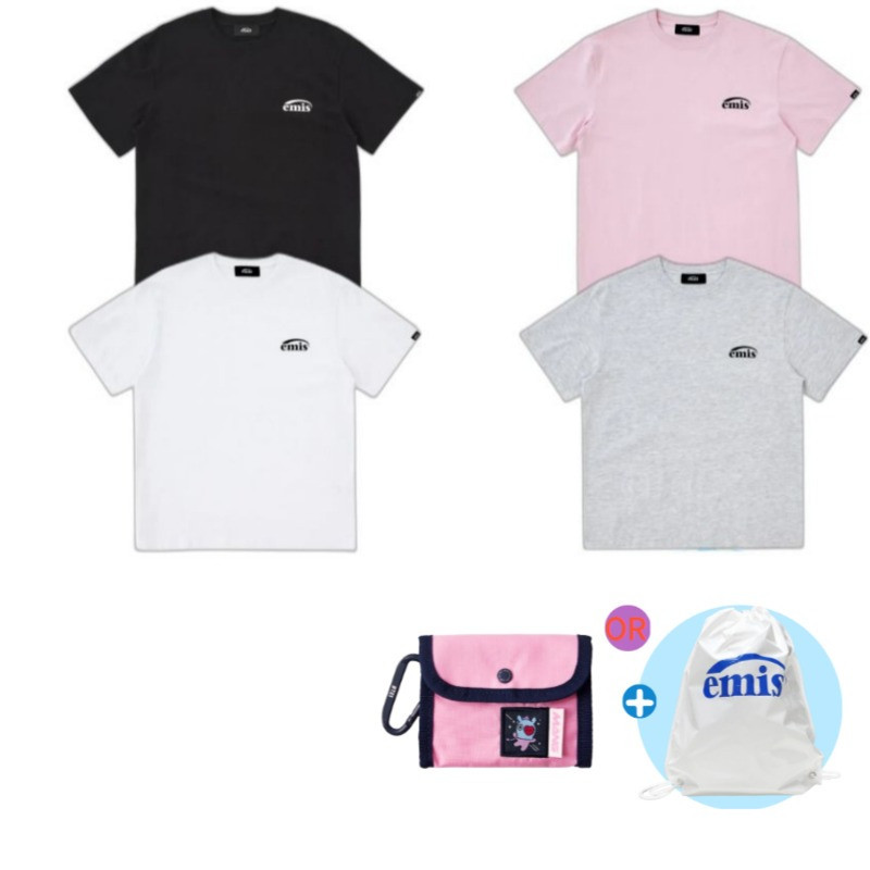 ♞,♘,♙[Unisex] (Ready Stock)emis New Logo T-shirt 4 สี/3 Sizes เสื้อยืดเกาหลียอดนิยม FTH