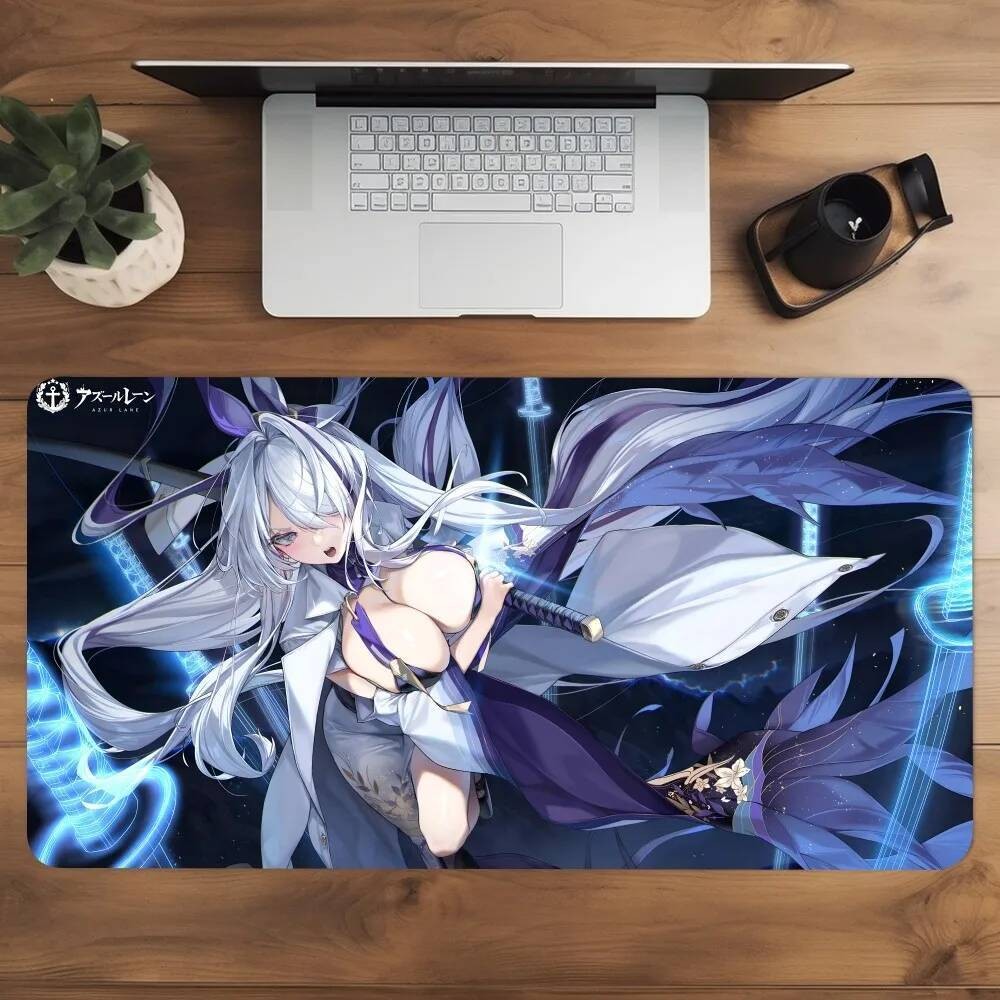 U-Unzen A-Azur L-Lane G-Game Mouse Pad Pc Deskmat 300x800x5mm Gaming Mousepad อะนิเมะยางแผ่นรองเม้าส