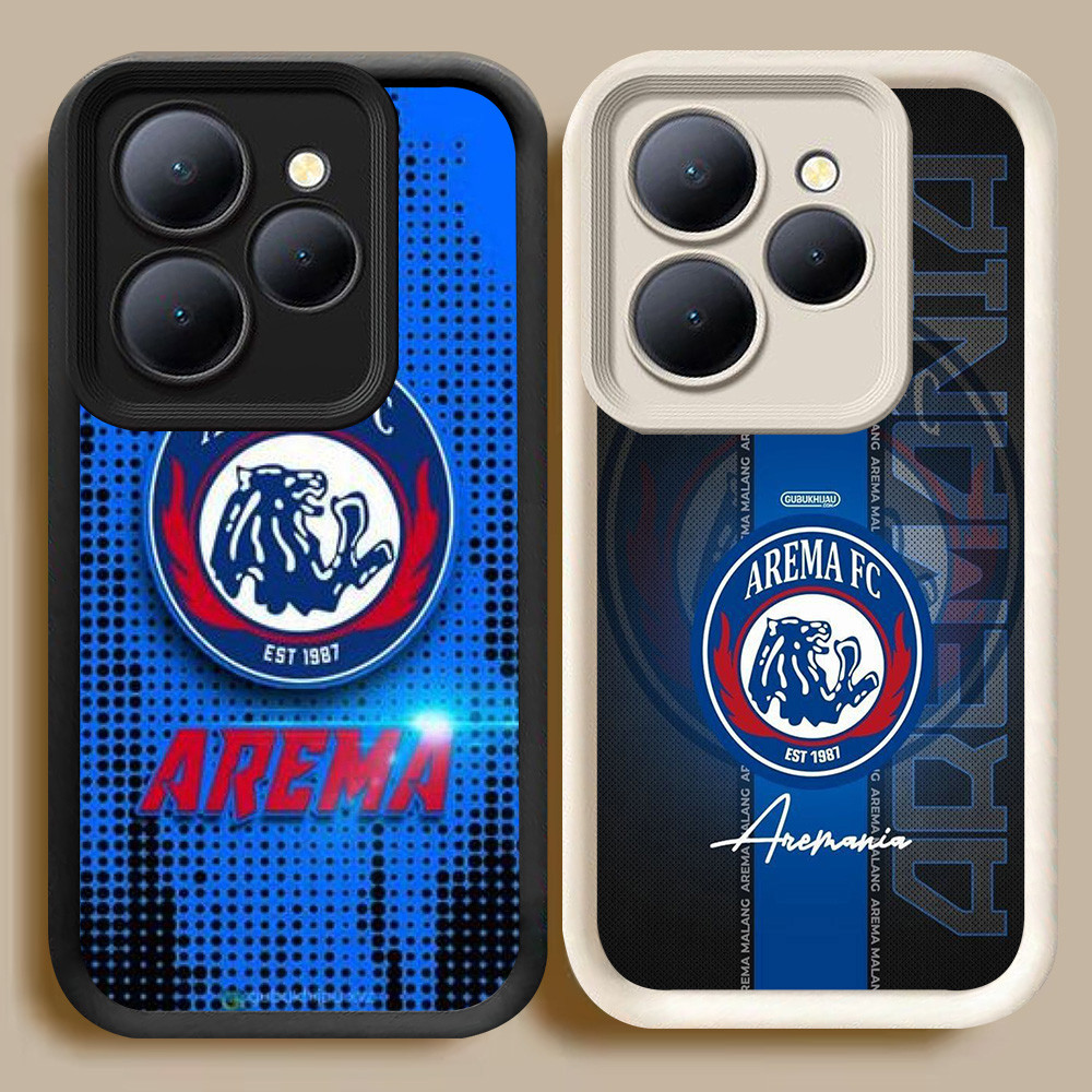 BI66 Arema FC Casing สําหรับ Infinix HOT 40 Smart 8 Pro 30 30i Play 40i สีขาวสีดํา