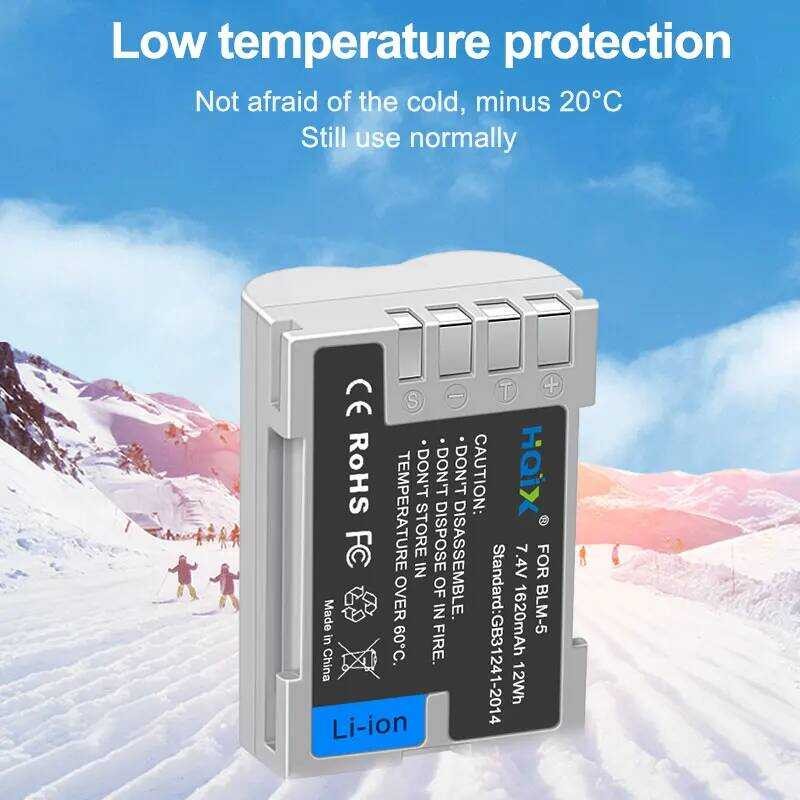 ❃ Hqix สำหรับ Olympus E-520 510 330 500 300 3 1 C-5060 7070 8080กล้อง Blm-5ชาร์จแบตเตอรี่ ❃