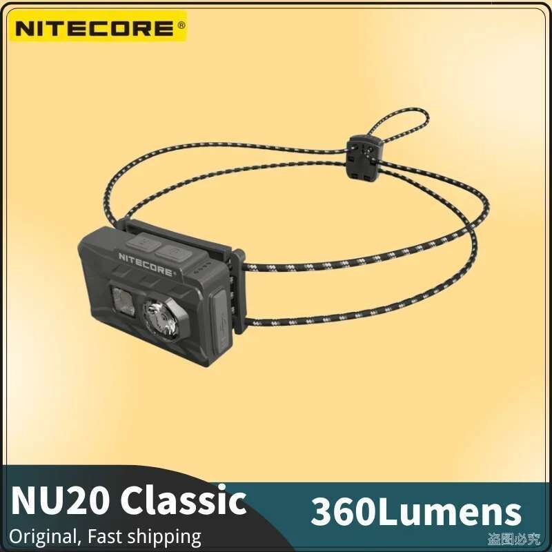 ไฟหน้า NITECORE NU20 360 lumens สำหรับวิ่งและcamping ชาร์จไฟได้ กันน้ำ