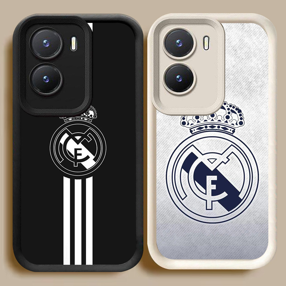 BI98 Real-Madrid Casing สําหรับ VIVO Y55 Y75 Y33E Y01 5G Y01A สีขาวสีดํา