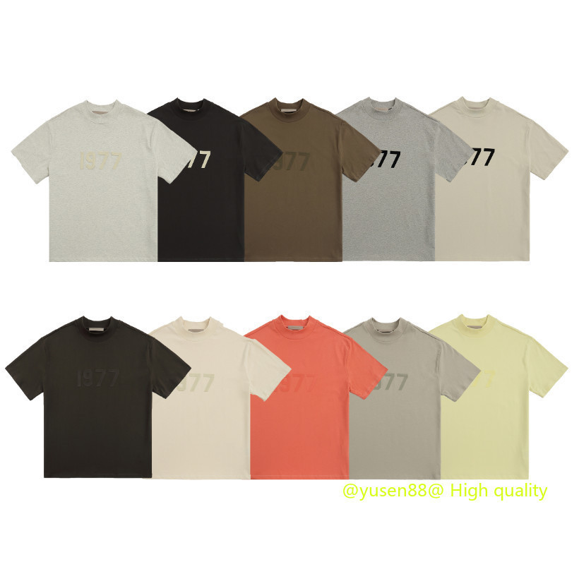 ♞Hot Sale *** hot ** Fog essentials 1977 Flocking สินค้าใหม่เสื้อยืดแขนสั้น 2025