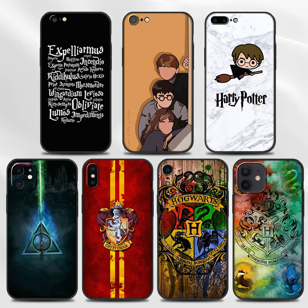 เคสโทรศัพท์สีดําแบบนุ่มสําหรับ Huawei Y8P Y9A Y5 Y6 Pro Y6S Y7 Prime 42FD Harry Potter caseg