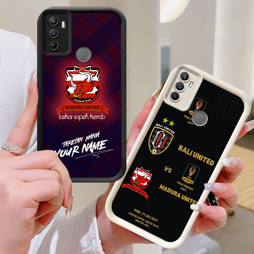 BI87 Madura United FC Casing สําหรับ Realme 7i OPPO A53 C17 A53S A33 สีขาวสีดํา