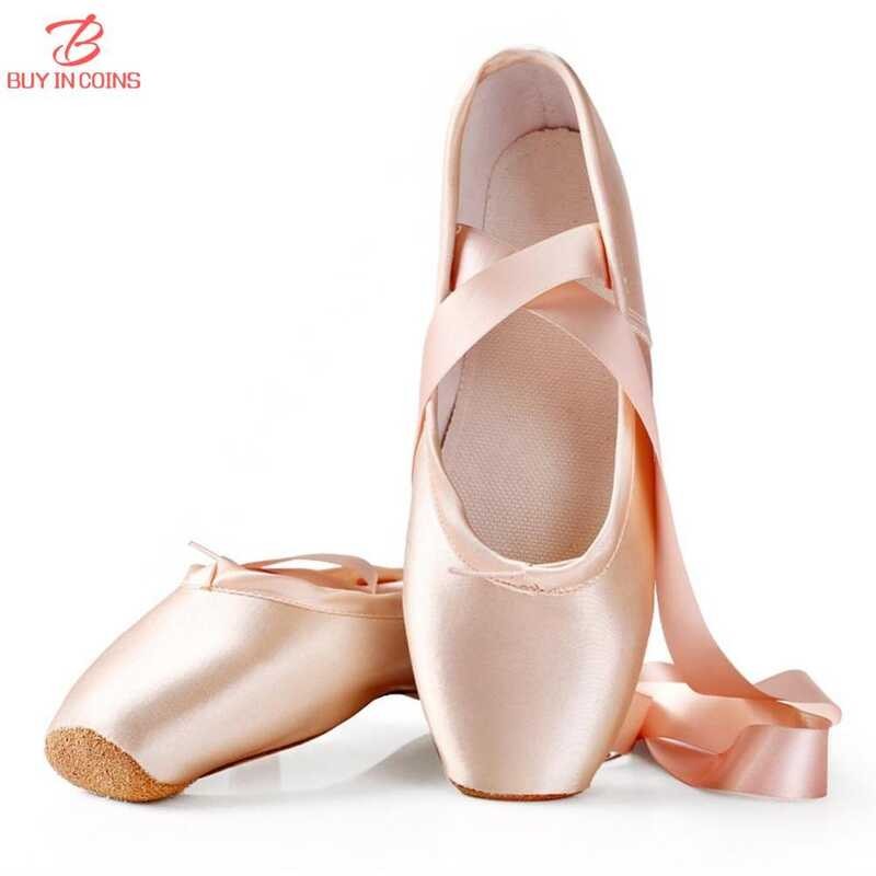 LY BC Professional Ballet Pointe Shoes Girls Ladies Ribbon Ballet Shoes Performance Shoes Practice
