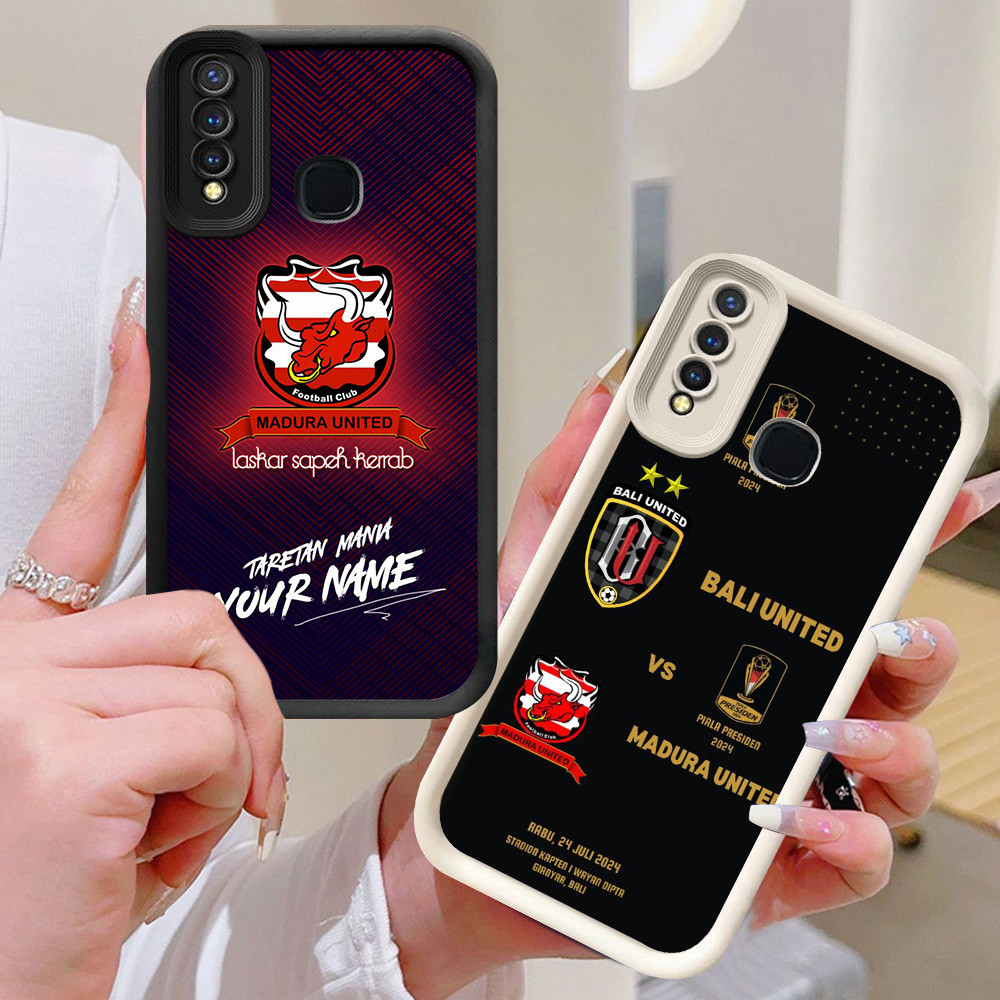 BI87 Madura United FC Casing สําหรับ VIVO Y30 Y50 Y12 Y17 Y30i Y19 Z1 Pro Y15 V9 สีขาวสีดํา