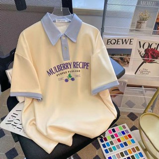 [เสื้อยืดเด็กผู้หญิง] เสื้อโปโลเด็กโตฤดูร้อนเวอร์ชั่นเกาหลีท…