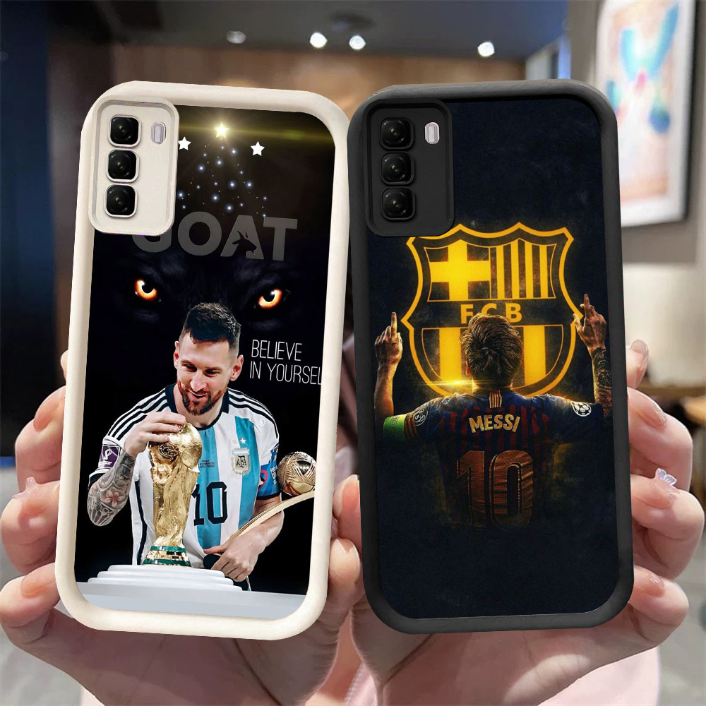 YA-21 Lionel Messi ปลอกกันกระแทกสําหรับ Infinix HOT 50 Tecno POP Pova 5 8 9 Spark 20 ITEL P55 RS4 Pr