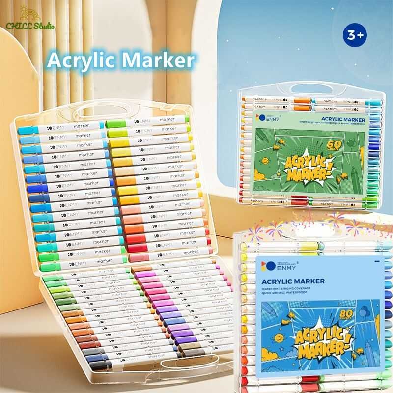 LY Enmy Acrylic Marker Pen - Acrylic Paint Drawing Colouring Painting Art Arcylic Markerpen Maker P