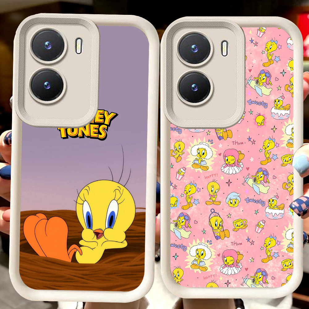H121 Tweety นกสีขาวสําหรับ VIVO Y35 Y75 Y01 Y55 Y22 iQOO 13 Z10 T4 Z9X Y15s Y22s Y56 Y15a Z9 Y16 5G 