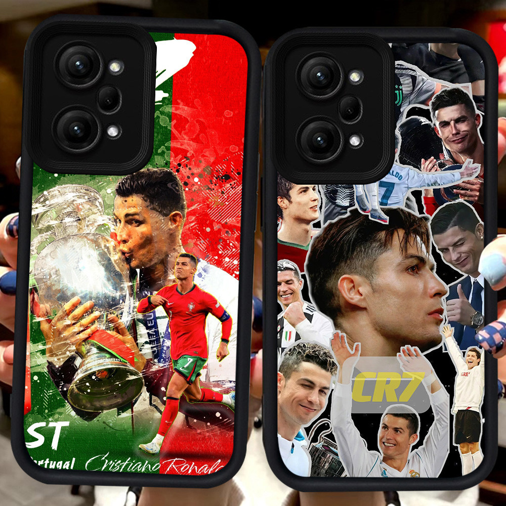 ปลอกสีดําสําหรับ Xiaomi Redmi POCO X5 หมายเหตุ 14 14T F5 12 F6 Pro 5G H120 CR7 Ronaldo