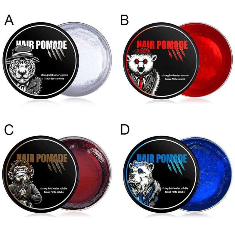 ▥ ผมจัดแต่งทรงผมแว็กซ์ครีม Pomade Hair Styg ครีมโปร่งใส สำหรับชายผมเป็นลอน Wax Gel แว็กซ์เจล