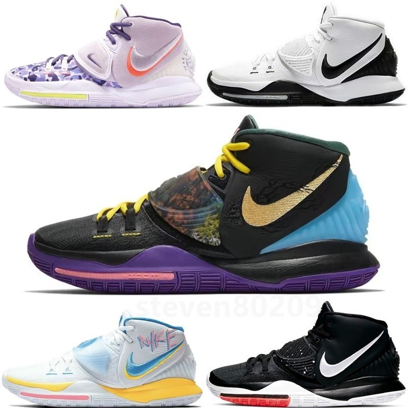 ♞,♘,[จัดส่งภายใน 24 ชั่วโมง] NlKE Kyrie 6 รองเท้ากีฬา รองเท้าบาสเก็ตบอล สีฟ้า สีม่วง สีดํา สีขาว สี