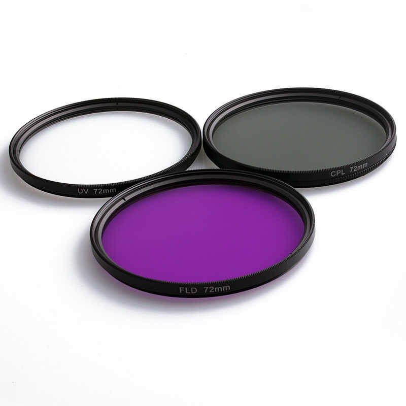 ▣ 49Mm 52Mm 55Mm 58Mm 62Mm 67Mm 72Mm 77Mm Uv+Cpl+Fld 3 In 1 Filter Set With Bag For Cannon Niko