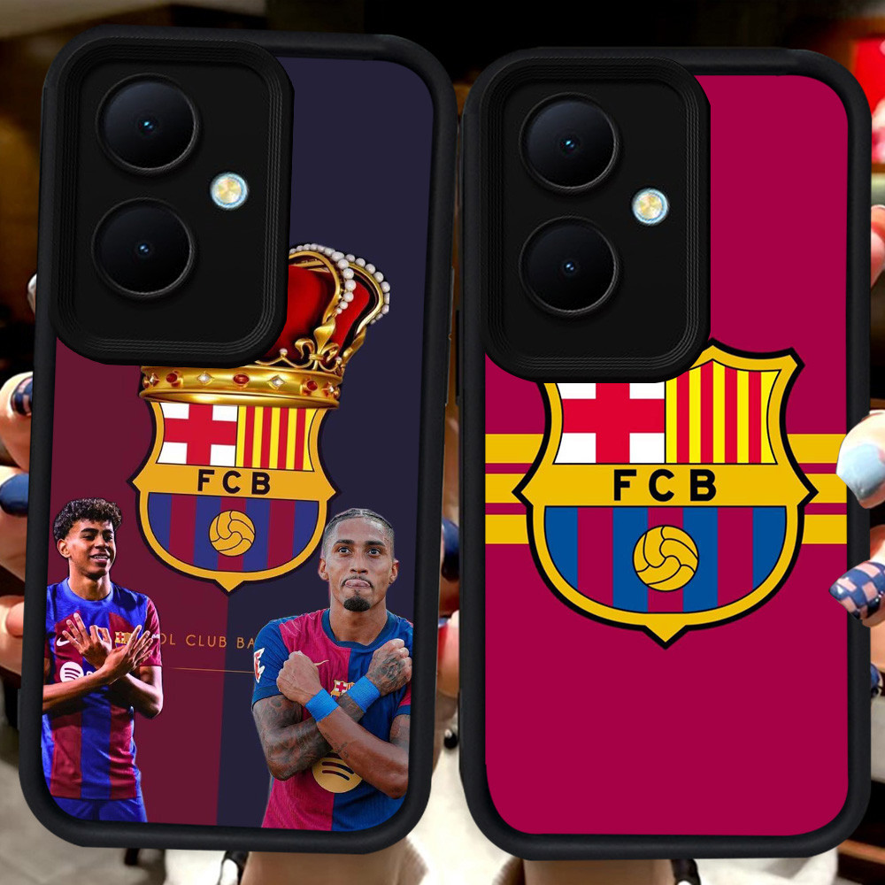 ปลอกสีดําสําหรับ OPPO Reno 11F 10 13F 8T 11 Pro 5G H77 Barcelona Club