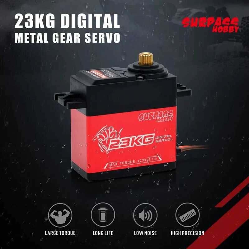 ซีอร์โวกันน้ำ ✠ 16Kg 23Kg G 25Kg 30Kg 70Kg ซีอร์โวดิจิตอล เกียร์อลูมิเนียมโลหะ สำหรับรถ RC 1/12