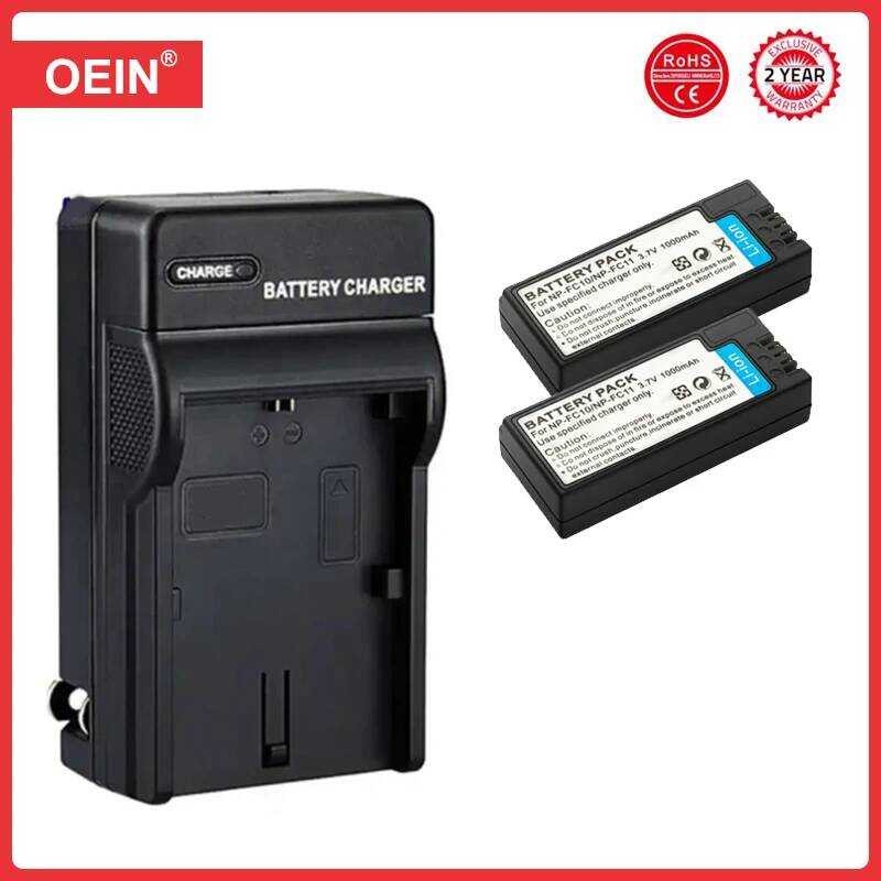 ❃ 4 ชิ้น 1000 มิลลิแอมป์ชั่วโมง Np-Fc11 Np-Fc10 Fc11 Fc10 แบตเตอรี่สําหรับ Sony Cyber - Shot Ds ❃