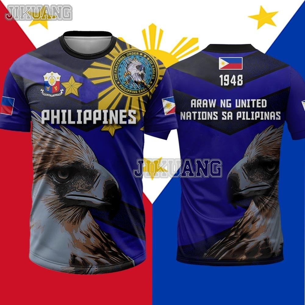 PHILIPPINES UNITED NATIONS REMEMBRANCE DAY UNIFORM SHORT SLEEVE T-SHIRT SUBLIMATION SPORTS QUICK-DRY
