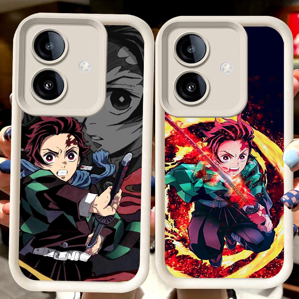 H109 Tanjiro X Nezuko ปลอกสีขาวสําหรับ OPPO A3X A3 A79 A5 A5X A5I Pro 2025 5G