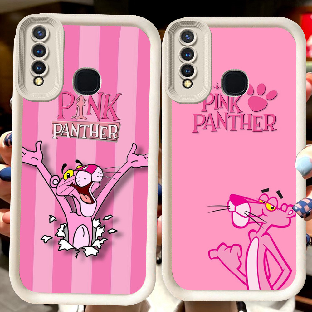 H86 Pink Panther สีขาวปลอกสําหรับ VIVO Y12 Y91 Y93 V9 Z1 ProY95 Y15 Y17 Y50 Y19 Y91C Y30 Y30i