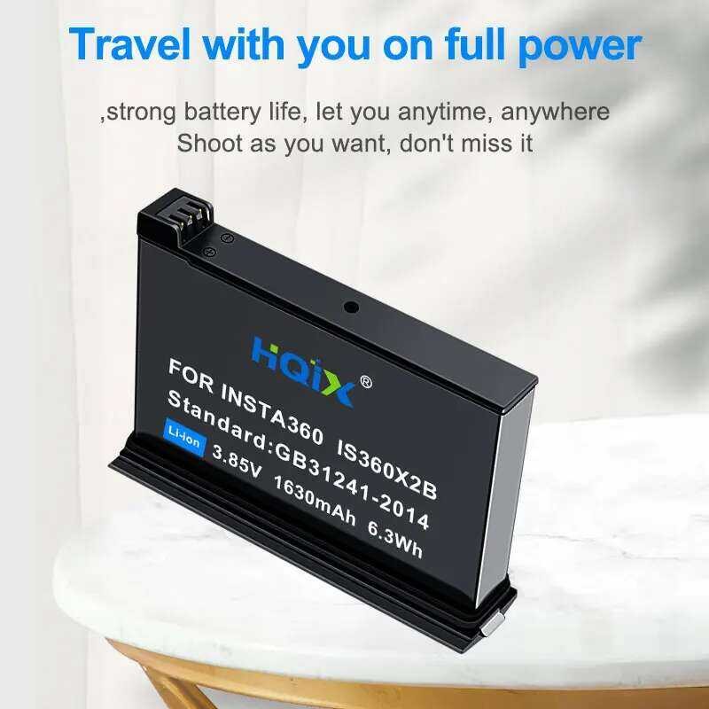 ▥ HQIX สําหรับ Lnsta360 ONE X2 กีฬาแบตเตอรี่เครื่องชาร์จกล้อง