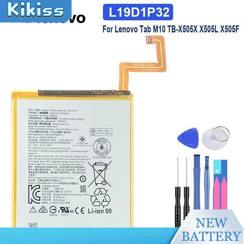 L19D1P32 5000mAh Battery For Lenovo Tab M10 Plus TB‑X606F TB‑X606M TB‑X606N M10 TB-X505X X505L X505F