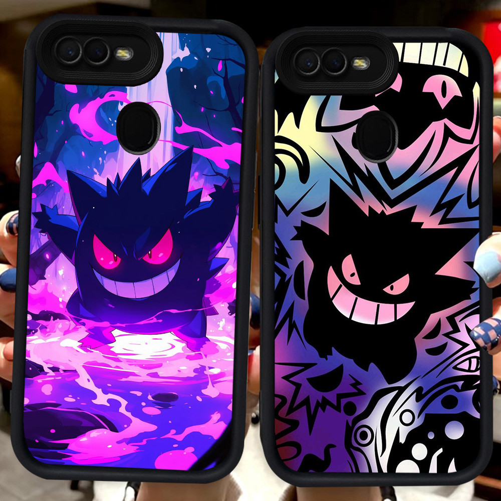 ปลอกสีดําสําหรับ OPPO A5 F9 F7 A1K A3S A7 A12E A12 F5 A12s A5S Pro H102 Pokemon Gengar