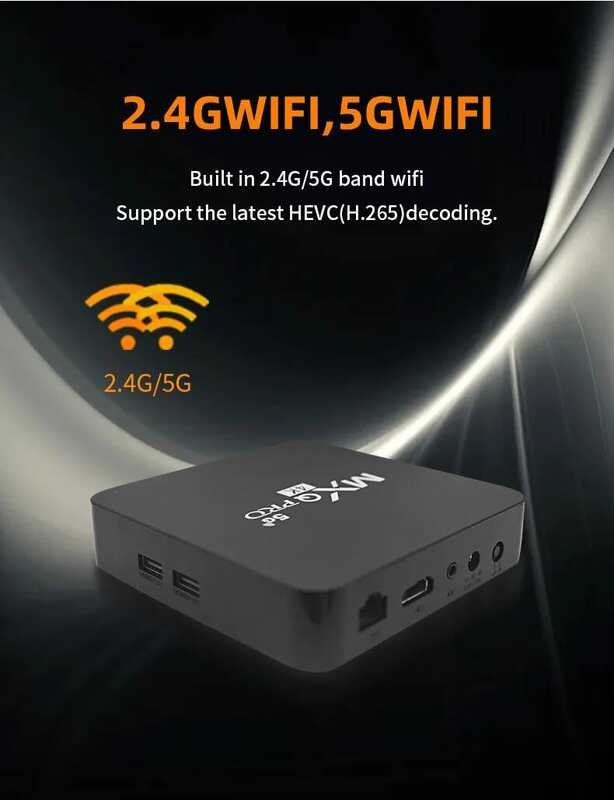 กล่องทีวี ★ MXQ PRO Android 11.0 S905l 2.4G&5G Wifi 8Gb RAM 128Gb ROM เครื่องเล่นมีเดีย 4K Mxq
