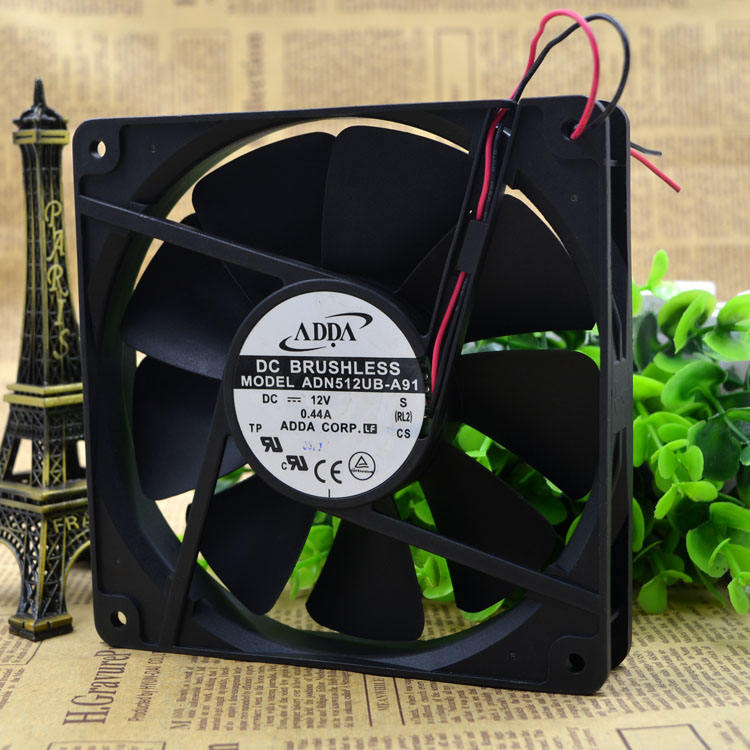 ไต้หวัน ADDA 13525 ADN512UB-A91 135 * 135 * 25mm 12V พัดลมระบายความร้อน Double Ball