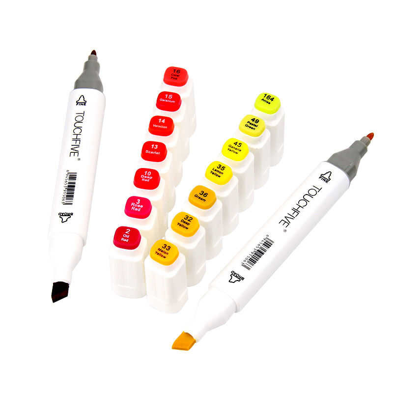 LY AICRANE Touchfive Official Original 168/80/60/40/30Colors Dual Head Markers Brush Pen   Ba