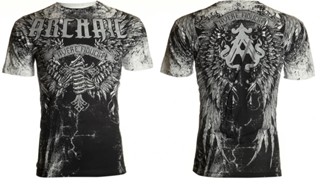 เสื้อยืด พิมพ์ลาย Archaic By Affliction HOLYMAN สีดํา สําหรับผู้ชาย