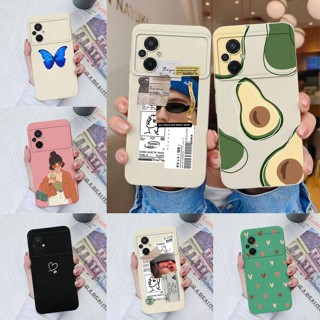 เคสโทรศัพท์มือถือ ซิลิโคน ผิวด้าน กันกระแทก ลายการ์ตูนอะโวคาโด คุณภาพสูง สําหรับ Xiaomi Poco M5 4G PocoM5 4G