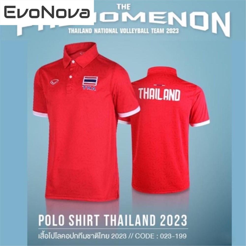 EvoNova เสื้อโปโลวอลเลย์บอลทีมชาติไทย เสื้อโปโลคอปกทีมชาติ 23-199 THAILAND NATIONAL VOLLEYBALL TEAM COLLECTION 2023 รหัส