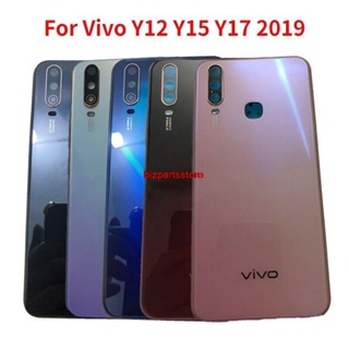 Bizth- ใหม่ ฝาครอบแบตเตอรี่ด้านหลัง พร้อมเลนส์กล้อง และปุ่มด้านข้าง สําหรับ Vivo Y12 Y15 Y17 2019