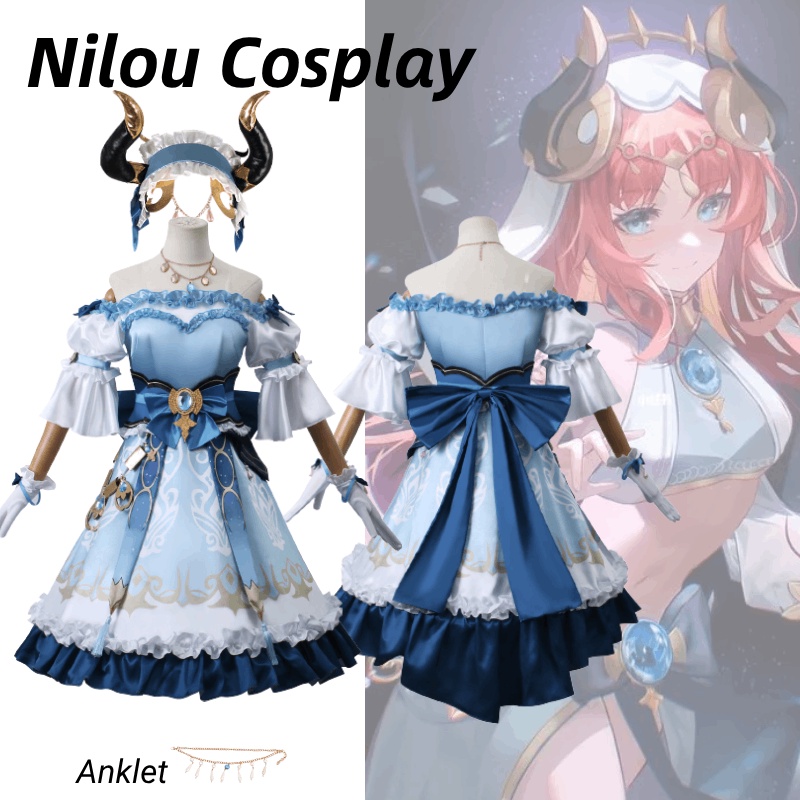 Nilou ชุดคอสเพลย์อนิเมะ Genshin Impact สําหรับปาร์ตี้ฮาโลวีน
