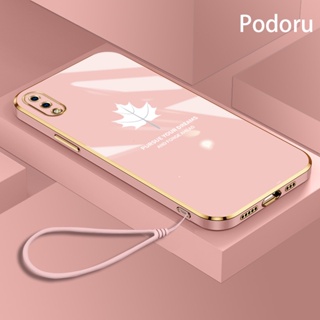 เคส Vivo Y93 ใบเมเปิ้ล ดอกไม้ ขอบตรง รวมทุกอย่าง เลนส์ ซิลิโคนนิ่ม เคสโทรศัพท์มือถือ กันกระแทก