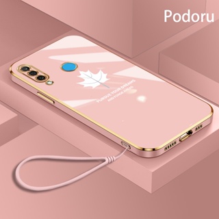 เคส Huawei P30 Lite Huawei Nova 4E ใบเมเปิ้ล ดอกไม้ ขอบตรง รวมทุกอย่าง เลนส์ ซิลิโคนนิ่ม กันกระแทก เคสโทรศัพท์มือถือ