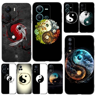 เคสโทรศัพท์มือถือ ซิลิโคนนิ่ม Tpu ลายวัฒนธรรมจีน Yin Yang สําหรับ VIVO Y15S Y15A Y01 V23E V23 PRO 5G