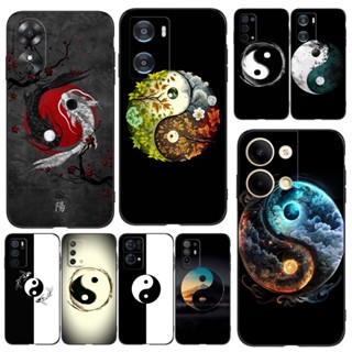 เคสโทรศัพท์มือถือ ซิลิโคนนิ่ม Tpu ลายวัฒนธรรมจีน Yin Yang สีดํา สําหรับ Oppo A5 2020 A11 A11X A9 2020