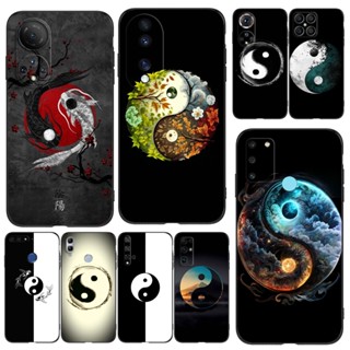 เคสโทรศัพท์มือถือ ซิลิโคนนิ่ม Tpu ลายวัฒนธรรมจีน Yin Yang สีดํา สําหรับ Honor X9 4G 5G 20 pro 30 20S 30 pro plus