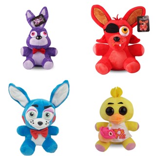 ของเล่นตุ๊กตา Five FNAF Nights At Freddys Foxy Chica Bonnie สีทอง ขนาด 18 ซม. 25 ซม.