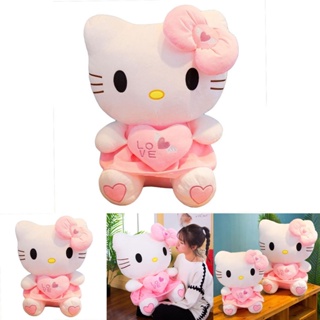 Kawaii หมอนตุ๊กตาแมว Hello Kitty น่ารัก ของขวัญสําหรับเด็ก