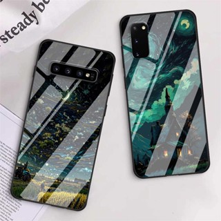 เคสโทรศัพท์มือถือแบบแก้ว ลายภาพวาดสีน้ํามัน van gogh สําหรับ Samsung A22 M22 A22S A32 M32 A50 A30S A50S A51 A52 A52S A53 A02S M02S A11 A12 A30 A20 A20S A71 A72 A60 A70