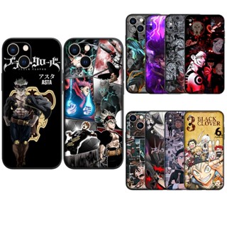 Qn17 เคสโทรศัพท์มือถือ ซิลิโคนนุ่ม ลายการ์ตูน Black Clover สําหรับ iPhone 14 Plus Pro Max