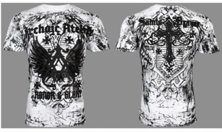 เสื้อยืด ลาย Archaic By Affliction ACHILLES สีขาว สําหรับผู้ชาย ไซซ์ S-5XL