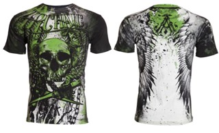 เสื้อยืด พิมพ์ลายหัวกะโหลก Archaic By Affliction CADAVEROUS สําหรับผู้ชาย