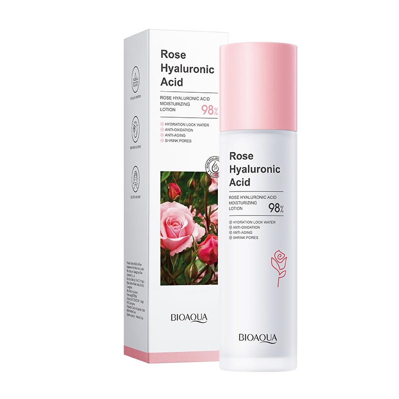 Bioaqua Rose Hyaluronic Acid Moisturizing Face Lotion Hydrating Moisturizing Refreshing Lotion 100ml